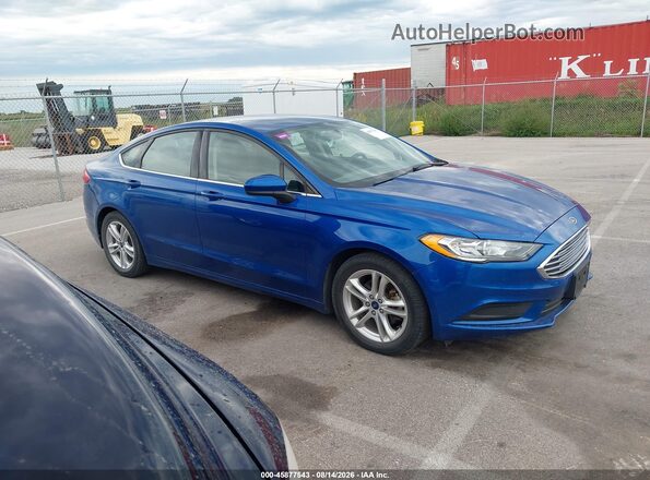 3FA6P0HD8JR232169 2018 FORD FUSION Blue Rear interior view