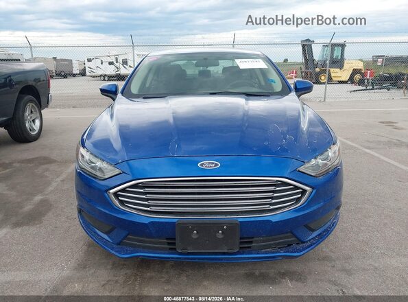 3FA6P0HD8JR232169 2018 FORD FUSION Blue Instrument cluster view