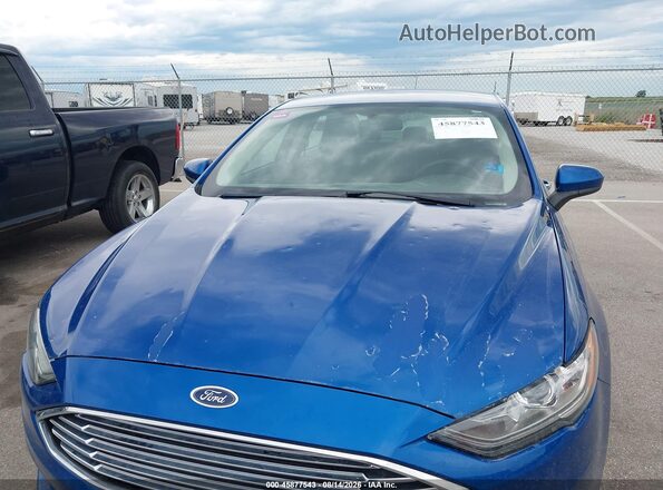 3FA6P0HD8JR232169 2018 FORD FUSION Blue Front view