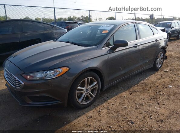 3FA6P0HD8JR239249 2018 FORD FUSION Gray Передня ліва чверть