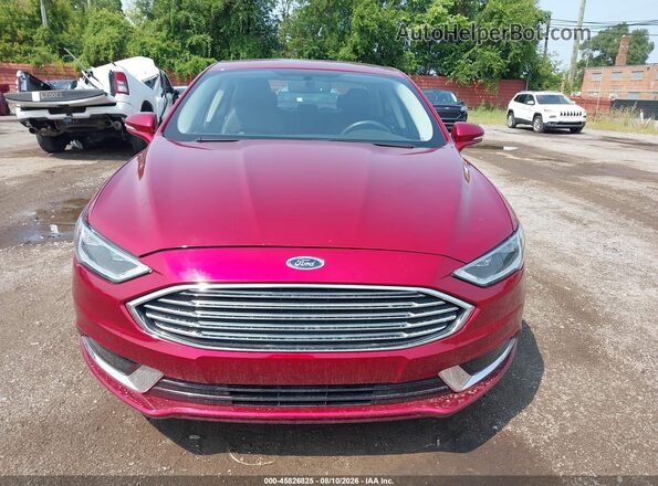 3FA6P0HD8JR266676 2018 FORD FUSION Red უკანა სალონის ხედი
