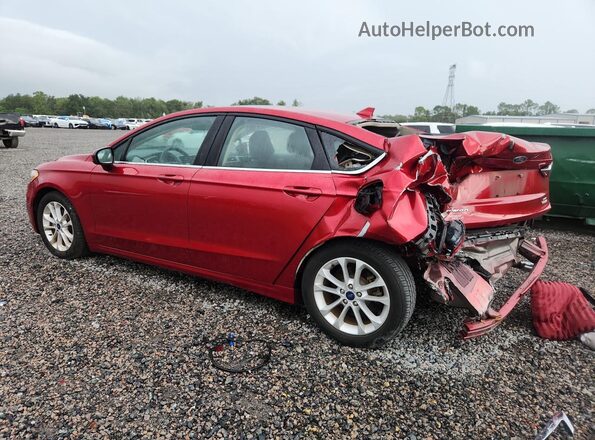 3FA6P0HD8LR161624 2020 FORD FUSION Red Trasero izquierdo