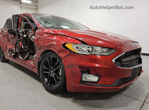 3FA6P0HD8LR171473 2020 FORD FUSION Red Vista de la etiqueta del VIN