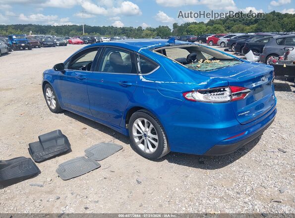 3FA6P0HD8LR236306 2020 FORD FUSION Blue Trasero izquierdo