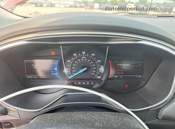 3FA6P0HD9GR276786 2016 FORD FUSION Red Widok zestawu wskaźników