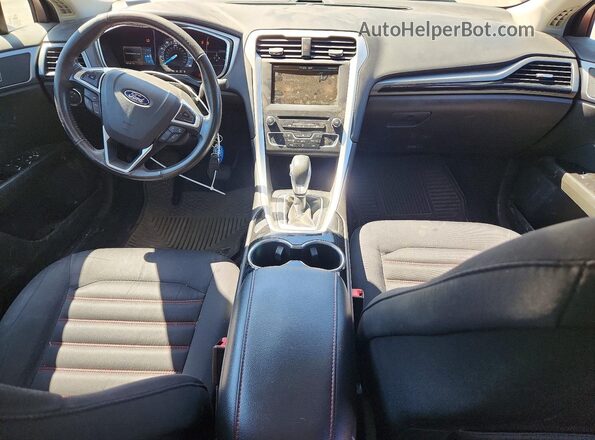 3FA6P0HD9GR300245 2016 FORD FUSION Brown Vista del salpicadero