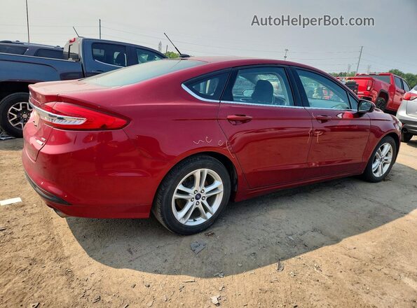 3FA6P0HD9JR202274 2018 FORD FUSION Red Rear right