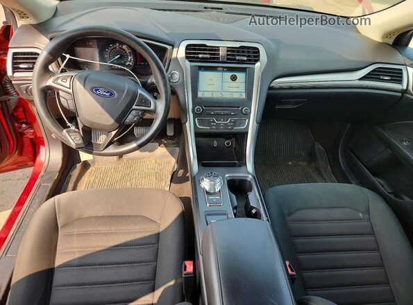 3FA6P0HD9JR202274 2018 FORD FUSION Red Dashboard view