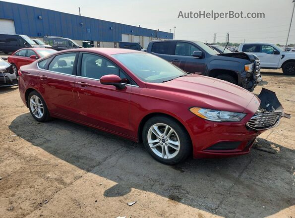 3FA6P0HD9JR202274 2018 FORD FUSION Red Front right