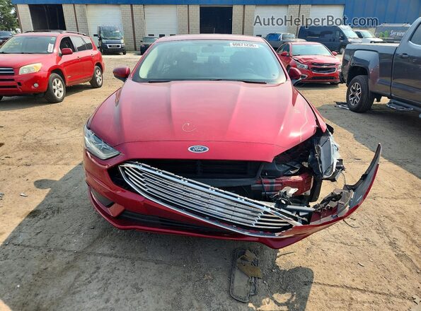 3FA6P0HD9JR202274 2018 FORD FUSION Red Front view
