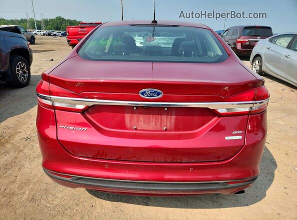 3FA6P0HD9JR202274 2018 FORD FUSION Red Rear view