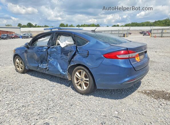3FA6P0HD9JR228972 2018 FORD FUSION Blue Trasero izquierdo