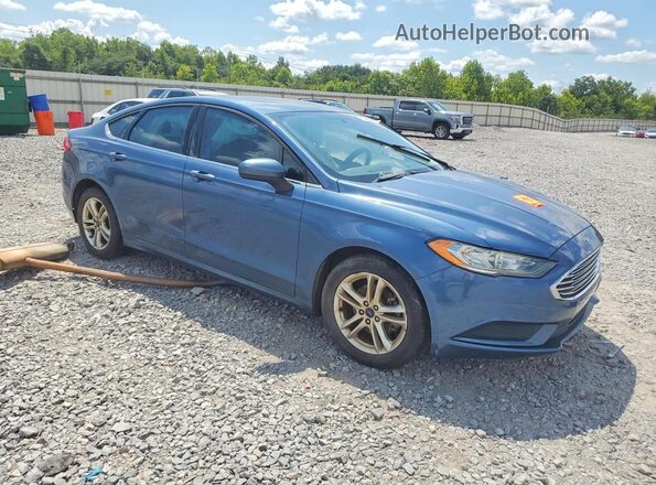 3FA6P0HD9JR228972 2018 FORD FUSION Blue Delantero derecho