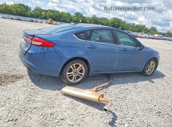 3FA6P0HD9JR228972 2018 FORD FUSION Blue Trasero derecho