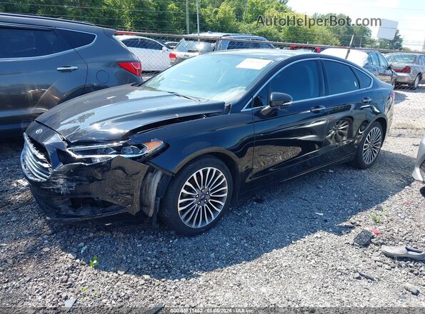 3FA6P0HD9JR265181 2018 FORD FUSION Black Առջևի ձախ երեք քառորդ տեսարան