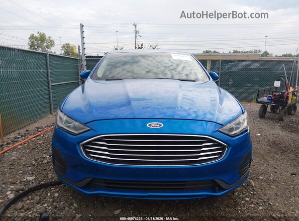 3FA6P0HD9KR131515 2019 FORD FUSION Blue Instrument cluster view