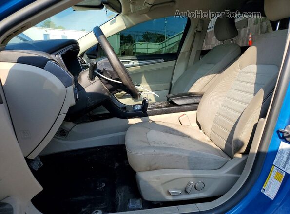 3FA6P0HD9KR248950 2019 FORD FUSION Синий Вид салона спереди