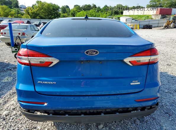 3FA6P0HD9KR248950 2019 FORD FUSION Синий Вид сзади
