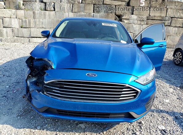 3FA6P0HD9KR248950 2019 FORD FUSION Синий Вид спереди