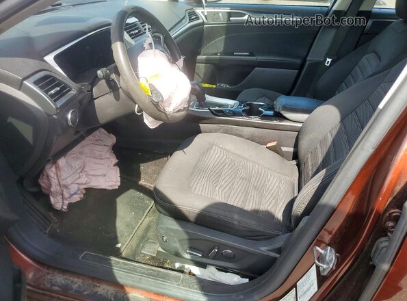 3FA6P0HDXGR220842 2016 FORD FUSION Brown Вид салону спереду