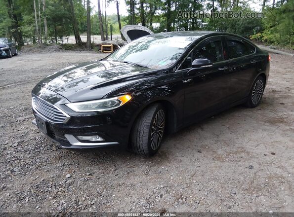 3FA6P0HDXHR245001 2017 FORD FUSION Black წინა მარცხენა ხედი სამი მეოთხედიდან
