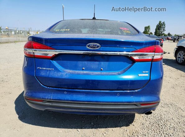 3FA6P0HDXHR335099 2017 FORD FUSION Синий Вид салона спереди