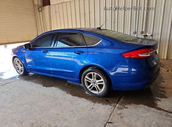 3FA6P0HDXJR230049 2018 FORD FUSION Blue Rear left