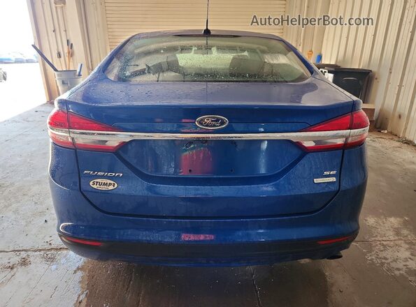 3FA6P0HDXJR230049 2018 FORD FUSION Blue Rear view