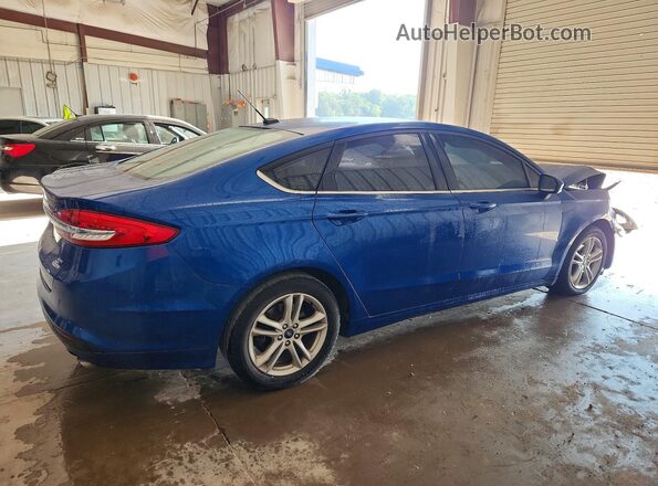 3FA6P0HDXJR230049 2018 FORD FUSION Blue Rear right
