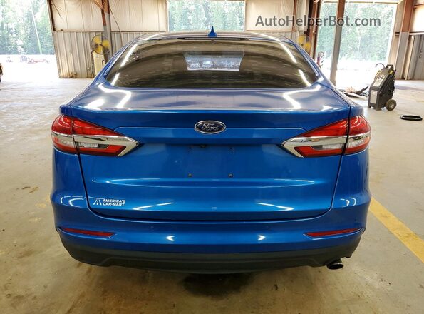 3FA6P0HDXKR217867 2019 FORD FUSION Синий Вид сзади