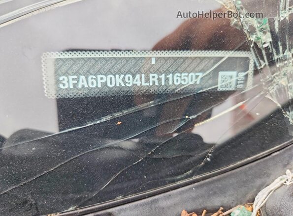 3FA6P0K94LR116507 2020 FORD FUSION White Вид підкапотного простору