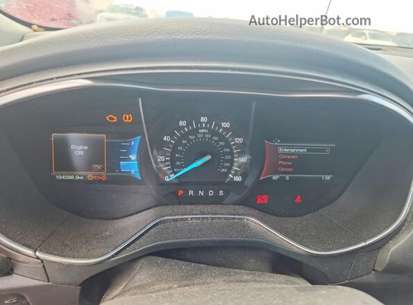3FA6P0K96GR251557 2016 FORD FUSION White Instrument cluster view