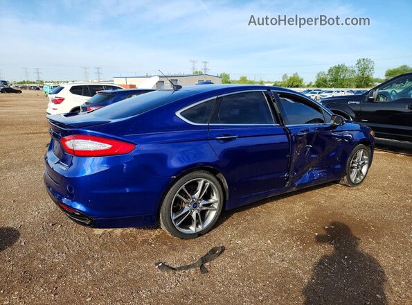 3FA6P0K98GR213344 2016 FORD FUSION Синий Задняя правая четверть