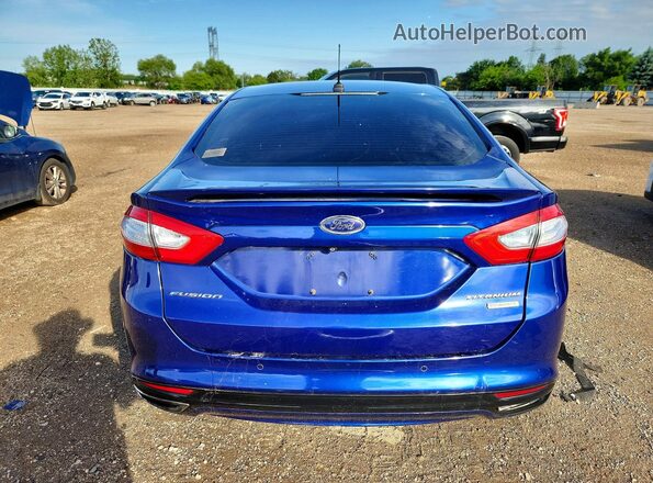 3FA6P0K98GR213344 2016 FORD FUSION Синий Вид сзади