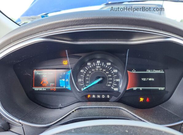 3FA6P0K98GR213344 2016 FORD FUSION Синий Вид щитка приборов