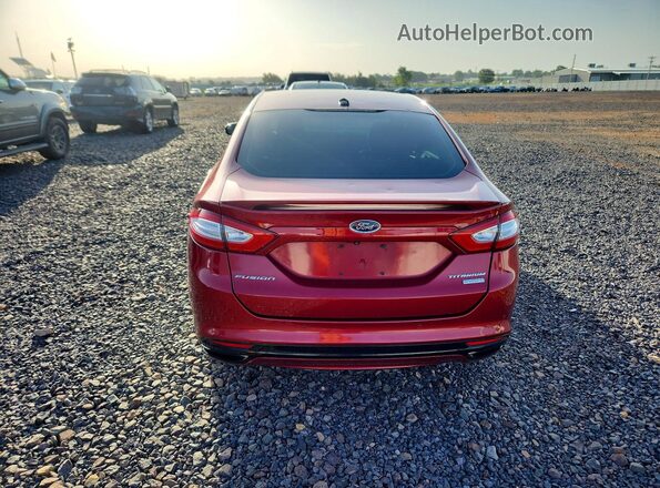 3FA6P0K99GR165529 2016 FORD FUSION Red Вид ззаду