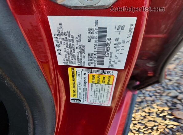 3FA6P0K99GR165529 2016 FORD FUSION Red Вид підкапотного простору