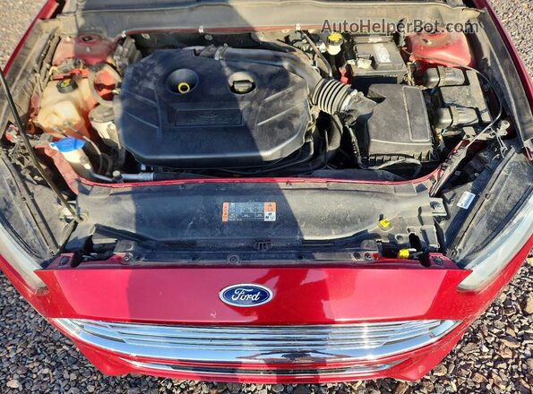 3FA6P0K99GR165529 2016 FORD FUSION Red Вид задньої частини салону