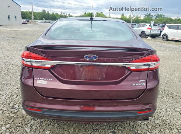 3FA6P0LU0HR136103 2017 FORD FUSION Burgundy Rear view