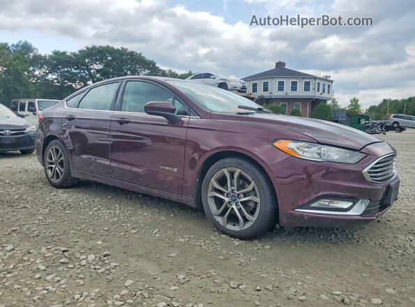 3FA6P0LU0HR136103 2017 FORD FUSION Burgundy Front right
