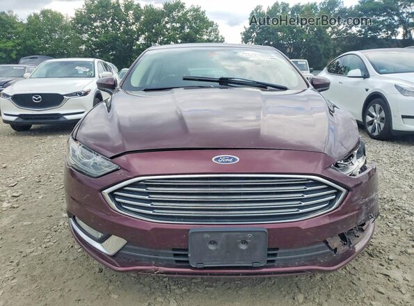 3FA6P0LU0HR136103 2017 FORD FUSION Burgundy Front view