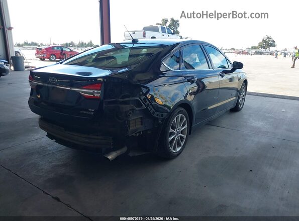 3FA6P0LU0HR163589 2017 FORD FUSION HYBRID Black Задня права чверть