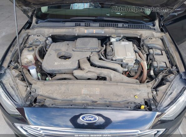 3FA6P0LU0HR163589 2017 FORD FUSION HYBRID Black Вид ззаду