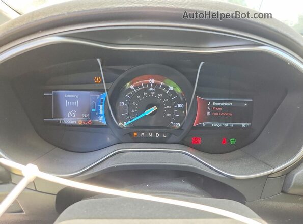 3FA6P0LU0HR306671 2017 FORD FUSION Black Вид щитка приладів