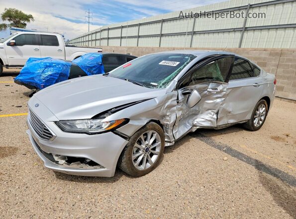 3FA6P0LU0HR323812 2017 FORD FUSION Silver Trasero izquierdo