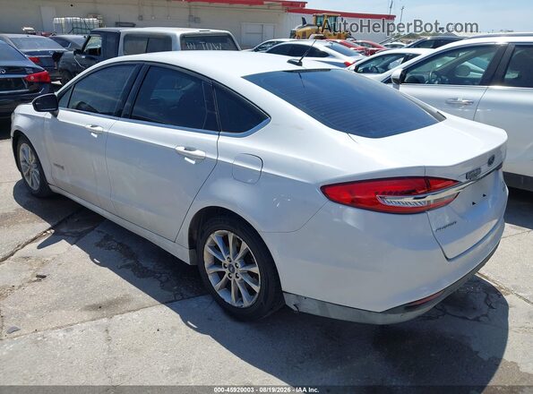 3FA6P0LU0HR386117 2017 FORD FUSION HYBRID White Задня ліва чверть