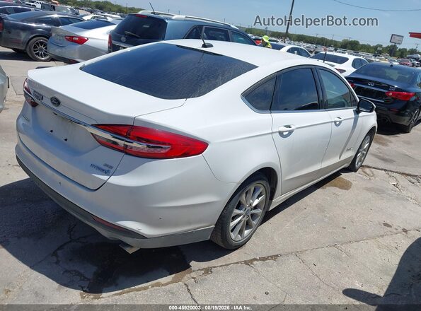 3FA6P0LU0HR386117 2017 FORD FUSION HYBRID White Задня права чверть