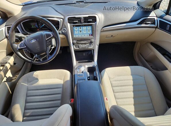 3FA6P0LU0JR146393 2018 FORD FUSION Синий Вид панели приборов