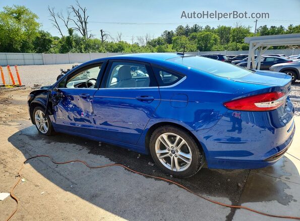 3FA6P0LU0JR146393 2018 FORD FUSION Синий Задняя левая четверть