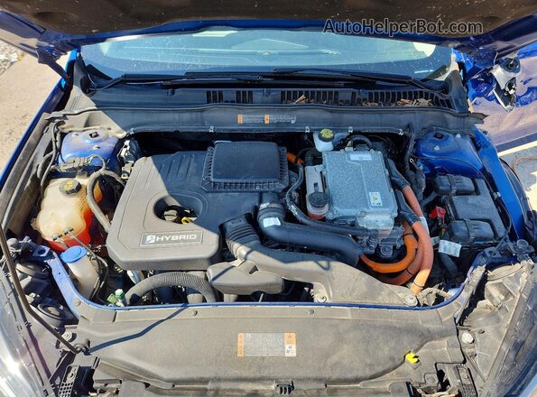 3FA6P0LU0JR146393 2018 FORD FUSION Синий Вид задней части салона